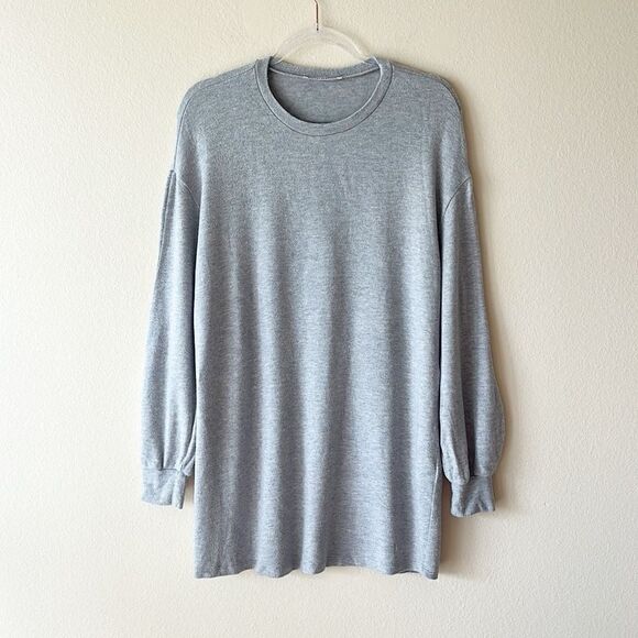 Reformation Gray Oversized Long Sleeves Shirt Dress - Picture 1 of 12